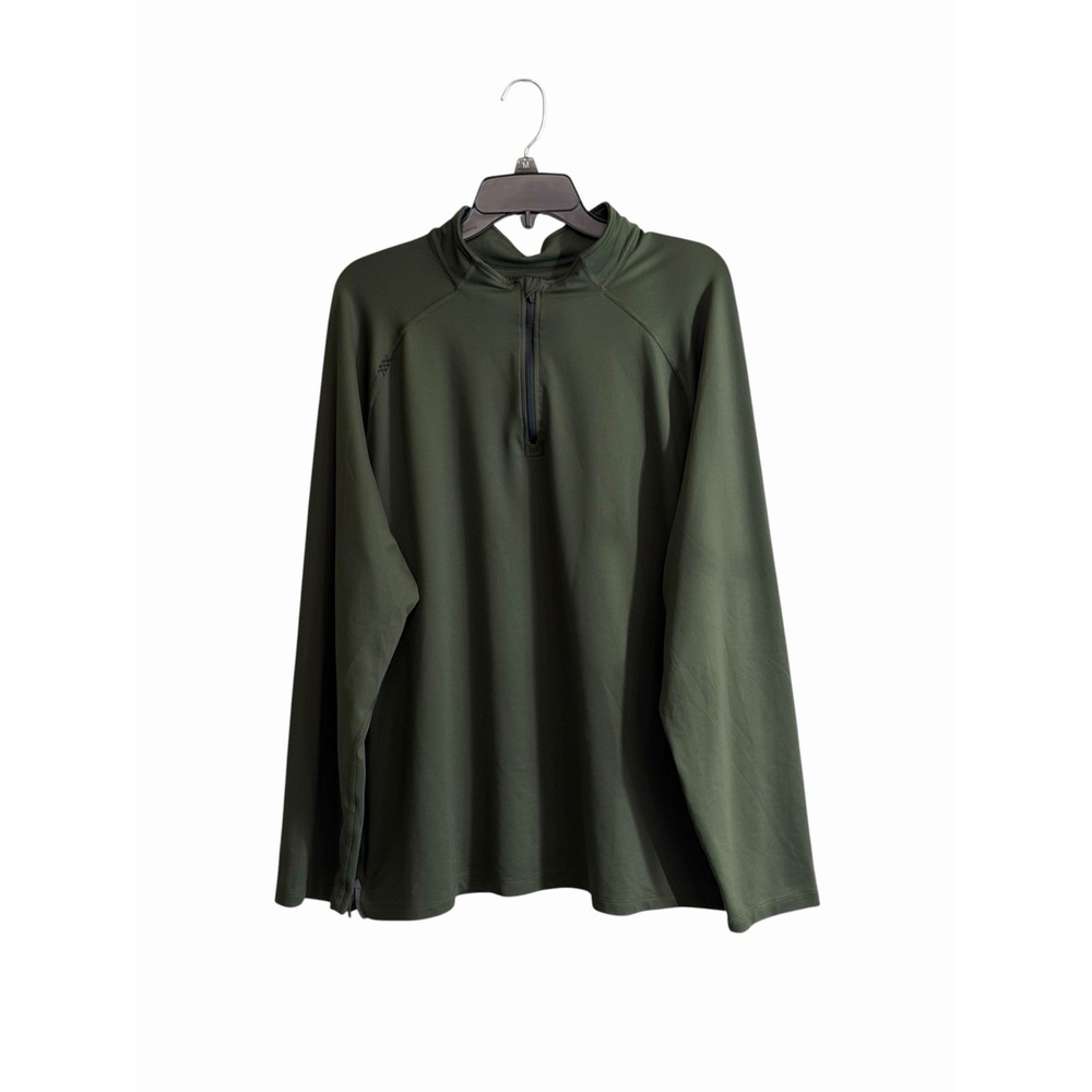 Rhone 2XL 1/4 Zip Pullover Men's 2XL Olive Green Long Sleeve Mock Performance